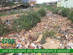 Rivières polluées de bouteilles en plastique