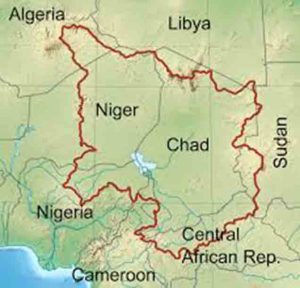 Carte du lac Tchad