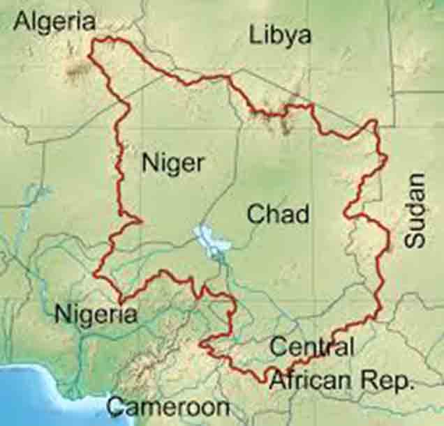 Carte du lac Tchad
