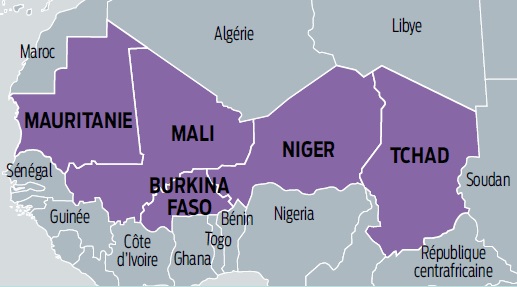 carte géographique du Sahel