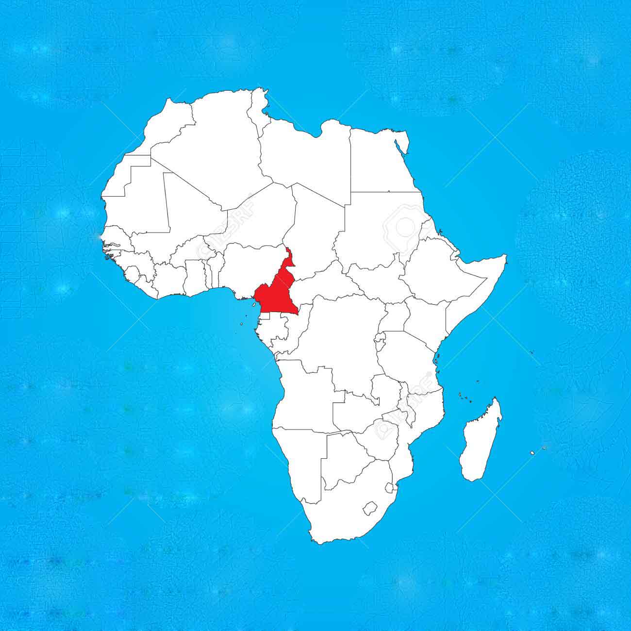 carte géographique du Cameroun