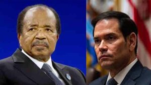 Le président camerounais Paul Biya et le secrétaire d’Etat américain Marco Rubio